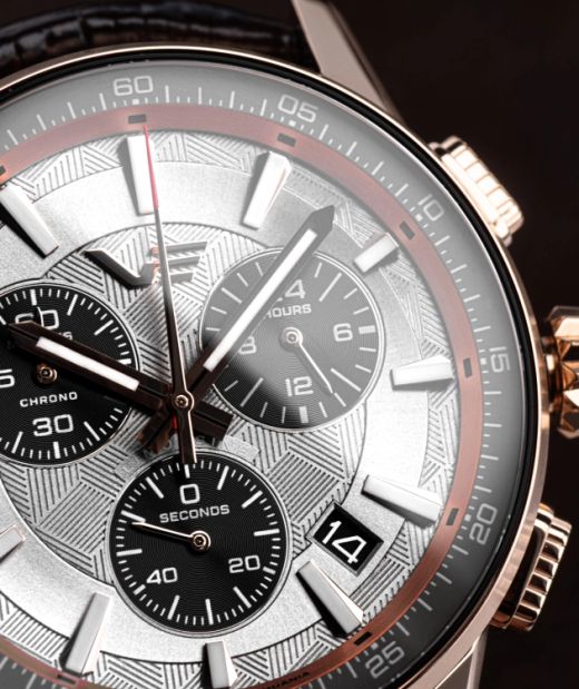 Reloj Vostok VK68-561B785 Piel Marrón Cronógrafo Acero Analógico