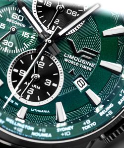 Reloj Vostok YM26-561A790 World Timer Piel Marrón Acero Analógico