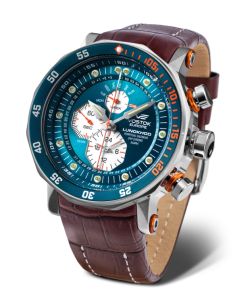 Reloj Vostok YM86-620A636 Piel Marrón Cronógrafo Acero Analógico