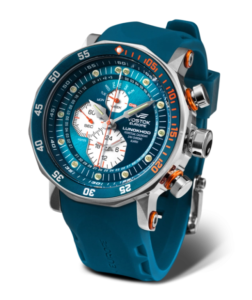Reloj Vostok YM86-620A636 Piel Marrón Cronógrafo Acero Analógico