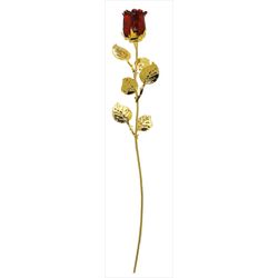 Rosa Tallo Largo Latón 30cm 1765RR Roja Bicolor Dorado