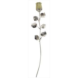 Rosa Tallo Largo Latón 30cm 1765W Blanca Bicolor Bronce