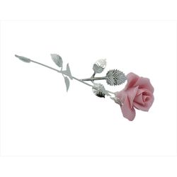 Rosa Tallo Latón 26cm NF0050M-RS Rosada