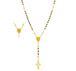 Rosario Acero Dorado Marea Mujer C03107/AP Piedras Naturales Ojo De Tigre