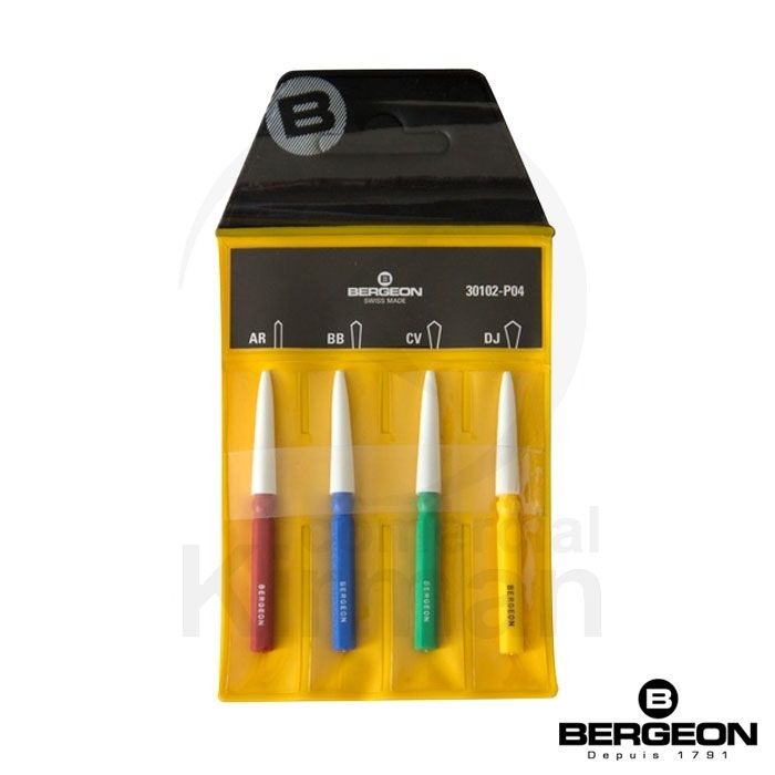 Set Aceitadores Bergeon 52030 (4) Unidades (pequeño, mediano, grande, extra grande) Capuchón Protector