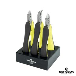Set Alicate Acero Bergeon 20140 (3) Alicates corte+Base De Plástico
