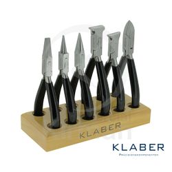 Set Alicate Acero Klaber 20128 (6) Alicates lisos+Base De Madera