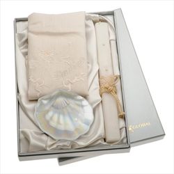 Set Bautismo, Vela Angel, Paño y Concha Perla GA1141CES Español