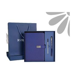 Set Block + Bolígrafo Plástico ST16/2K Azul