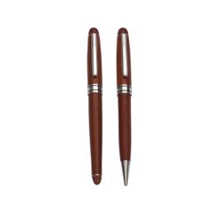 Set Bolígrafo-Roller Acero LU7923 Granate Bicolor Plateado (2) Unidades