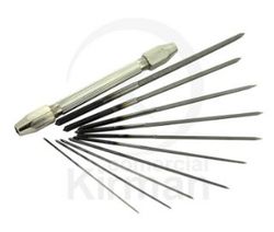 Set Escariadores 54001 (10) Escariadores 0.9 a 4mm Con Mandril (4) Piezas.