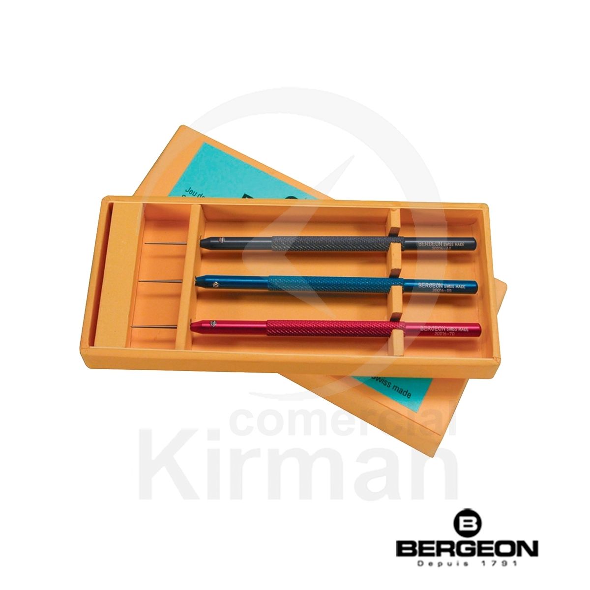 Set Husillos Bergeon Aluminio 55062 (3) Unidades Escariar Virolas