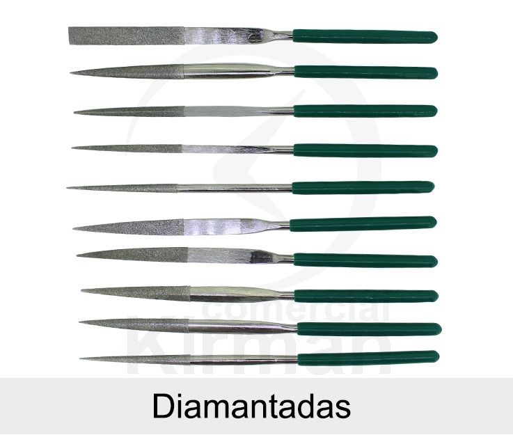 Set Limas Acero 46001 Surtido (10) Limas Diamantadas 160mm