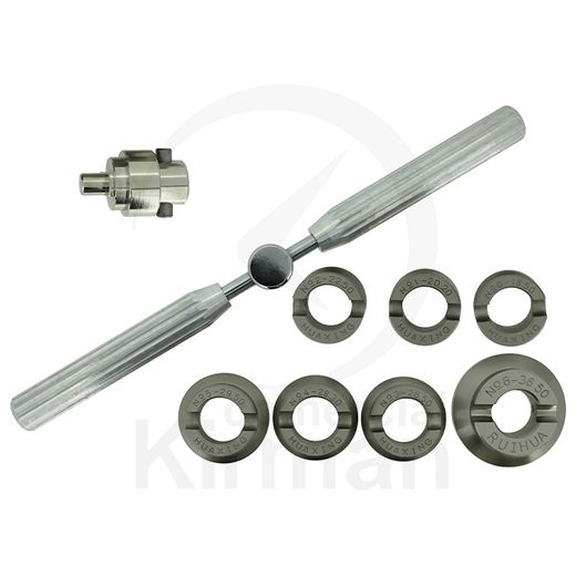 Set Llave Acero 18.50-36.50mm 48118 (7) Unidades Abrir-Cerrar Fondos Tipo RX + Herramienta