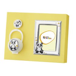 Set Pinza-Porta Chupete-Porta Foto Plástico-Acero Bilaminado PA3006/02B Panda
