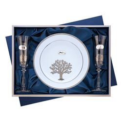 Set Plato+Copas Conmemorativo GA4309A Arbol De La Vida Alianzas
