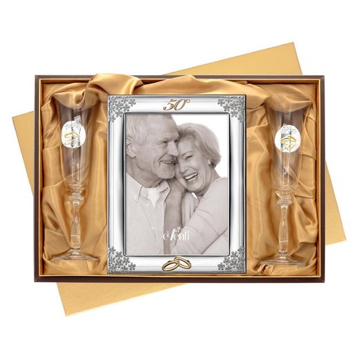 Anniversary Photo Frame Set 18x24cm GA9250/18C 50th Anniversary Wedding Rings