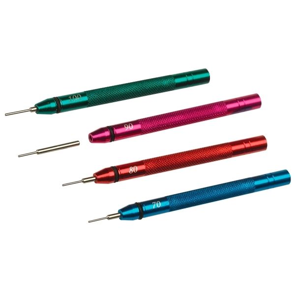 Set Punzones Acero 1.00-0.90-0.80-0.70mm 44125 (4) Unidades Remover Pasadores