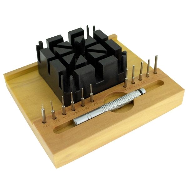 Set Útil Acero/Madera 86x100x15mm 44126 Soporte Sacar/Colocar Pasadores De Armis + (12) Pernos