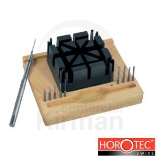 Set Útil Horotec Acero/Madera 94x83x14mm 44011 Soporte Sacar/Colocar Pasadores De Armis + (10) Pernos