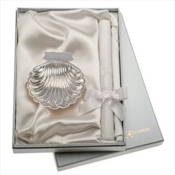 Set Vela Paloma y Concha Plata Bautismo GA1143P