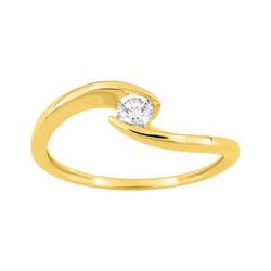 Anillo Solitario Oro 9Kts (9)9KLGD068Y Diamante Laboratorio 0,15ct