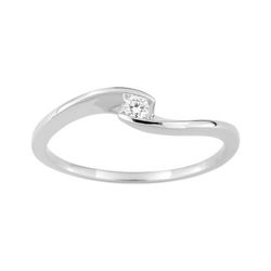 Solitario Ondulado Oro Blanco 9kts Argyor-MRM (9)9KLGD066W Diamante F-VS. SYNT 0.05CT