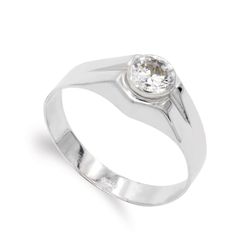 Solitário em ouro branco 9kt 9K14999 oco