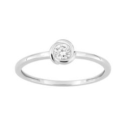 Solitario Oro Blanco 9kts Argyor-MRM (9)9KLGD096W Diamante F-VS. SYNT 0.15CT