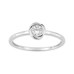 Solitario Oro Blanco 9kts Argyor-MRM (9)9KLGD097W Diamante F-VS. SYNT 0.20CT