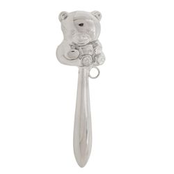 Sonajero Latón 13cm GA1205 Oso Plateado