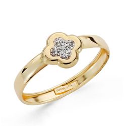 Anel de ouro 9kt 9K19091 Zircônia