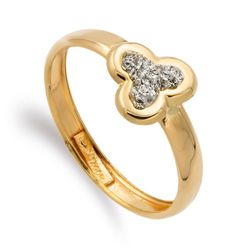 Anel de ouro 9kt 9K19093 Zircônia