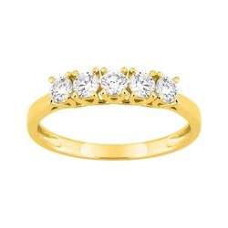 Sortija Oro 9kts Argyor-MRM (9)9KLGD003Y 5 Diamantes F-VS. SYNT 0.50CT