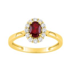 Sortija Oro 9kts Argyor-MRM (9)9KLGR103Y Rubí Diamantes F-VS SYNT 0.65CT