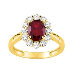 Anel de ouro 9kt Argyor-MRM (9)9KLGR105Y Rubi Diamantes F-VS SYNT 1,55CT