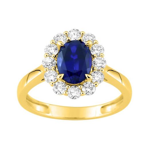 9kt Gold Ring Argyor-MRM (9)9KLGS105Y Sapphire Diamonds F-VS SYNT 1.55CT