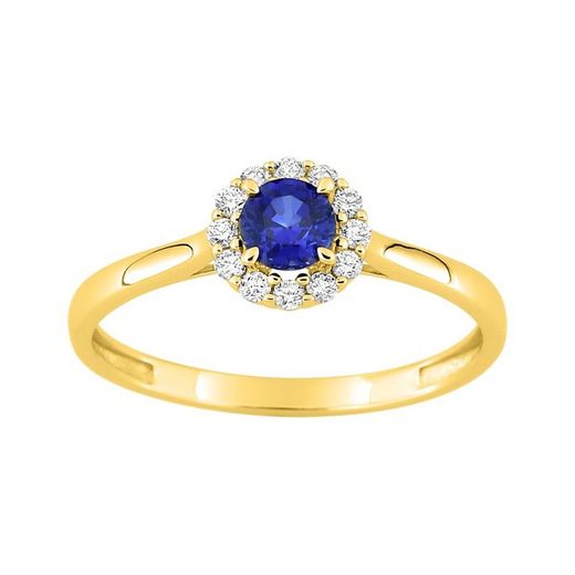 9kt Gold Ring Argyor-MRM (9)9KLGS106Y Sapphire Diamonds F-VS SYNT 0.38CT