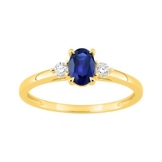 Anel de ouro 9kt Argyor-MRM (9)9KLGS109Y com diamantes safira F-VS SYNT 0,65CT