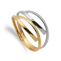 9kt Gold Ring Bicolor Silver 9K14995 Bands