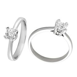 Sortija Oro Blanco 18kts 0109532 Diamante Laboratorio 0,50 cts