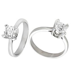 Sortija Oro Blanco 18kts 0109533 Diamante Laboratorio 1,00 cts