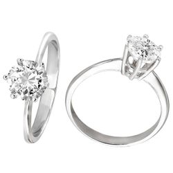 Sortija Oro Blanco 18kts 0109538 Diamante Laboratorio 1,50 cts