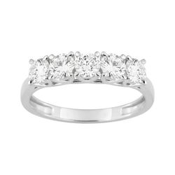 Sortija Oro Blanco 9kts Argyor-MRM (9)9KLGD004W 5 Diamantes F-VS. SYNT 1.00CT