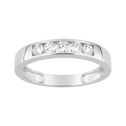 Sortija Oro Blanco 9kts Argyor-MRM (9)9KLGD012W 5 Diamantes F-VS. SYNT 0.50CT