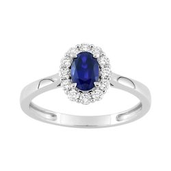 Sortija Oro Blanco 9kts Argyor-MRM (9)9KLGS103W Zafiro Diamantes F-VS SYNT 0.65CT