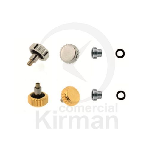 Surtido Metal 243034 12 Coronas & Tubos Tipo RX Cromadas Rosca 90