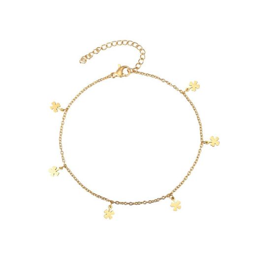 Tobillera Acero Dorado 20+5cm TAL0012DOXXXX Trebol