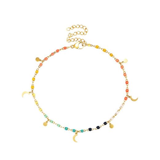 Tobillera Acero Dorado 20+5cm TAL0025DOVA Luna Chapa