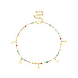 Tobillera Acero Dorado 20+5cm TAL0026DOVA Lunas Y Estrellas